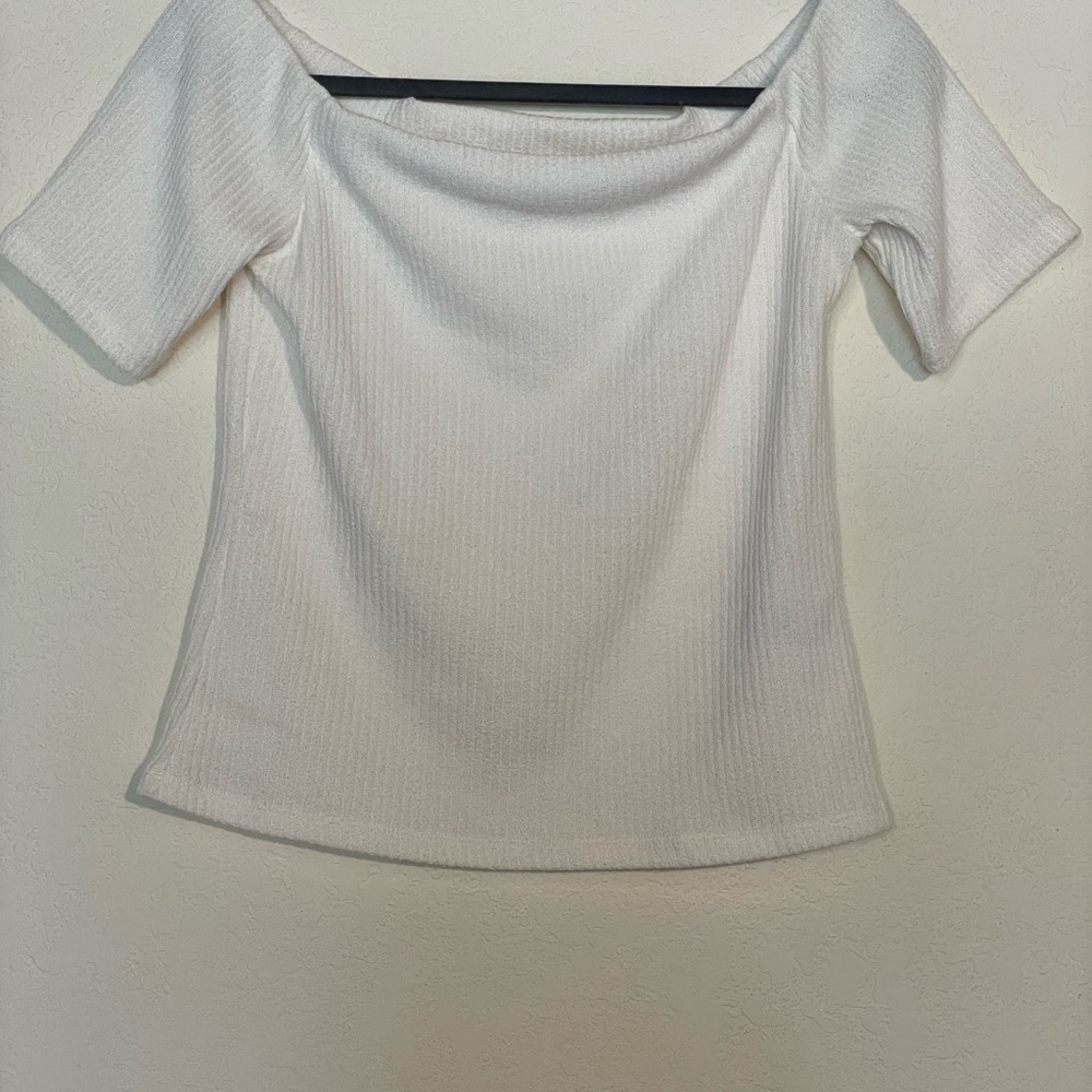 Off The Shoulder White Women's Top